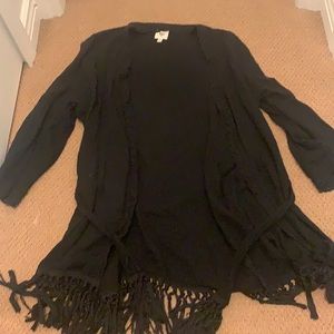 Crochet tasseled kimono/dress